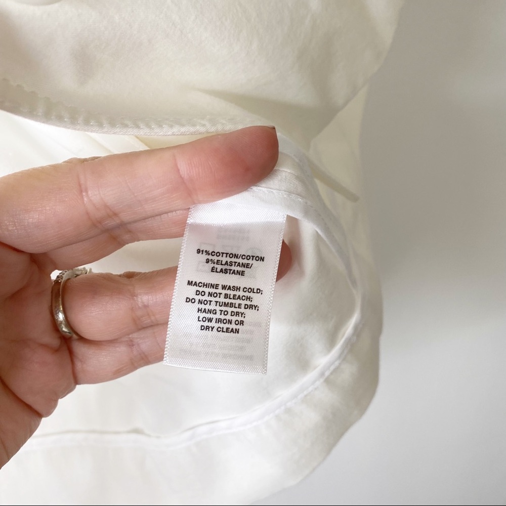 Lafayette 148 New York Classic Button Down Shirt Jacket Blazer Small - Picture 10 of 10